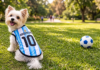 C'est l'un des articles stars de la période Coupe du monde sur Mercado Libre. La "remerita" pour chien. Photo générée par BAC.
